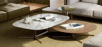 CAMPUS - Low round coffee table by Natuzzi Italia - view 3